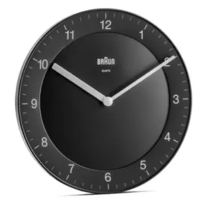 Black Classic Analog 30cm Wall Clock With Quiet Quartz Movement