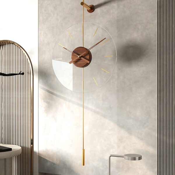 Modern Minimalist Gold Pendulum Wall Clock