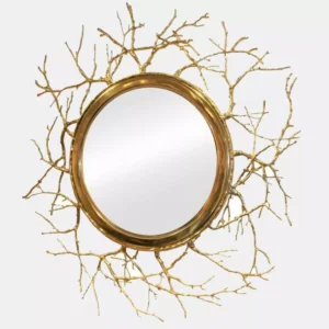 Round Twig Wall Mirror