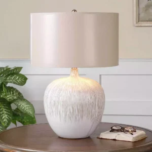 Arcadia White Ceramic Table Lamp