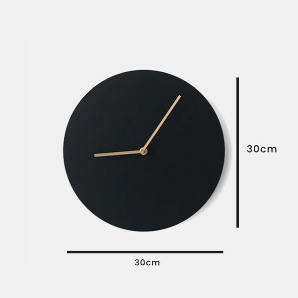 Minimalist Black Analog Wall Clock