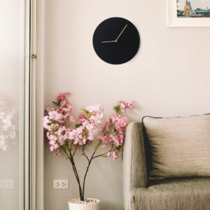 Minimalist Black Analog Wall Clock
