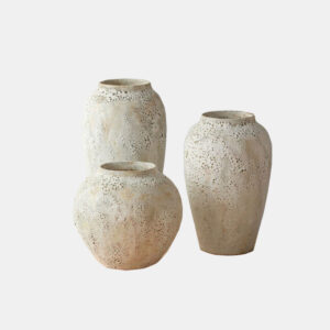 Distressed ceramic vase