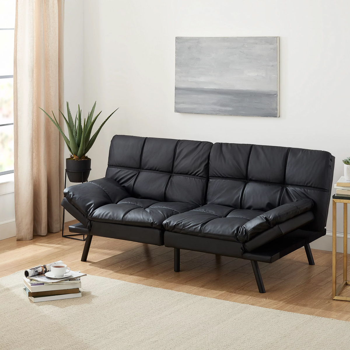 Black Convertible Sofa Bed